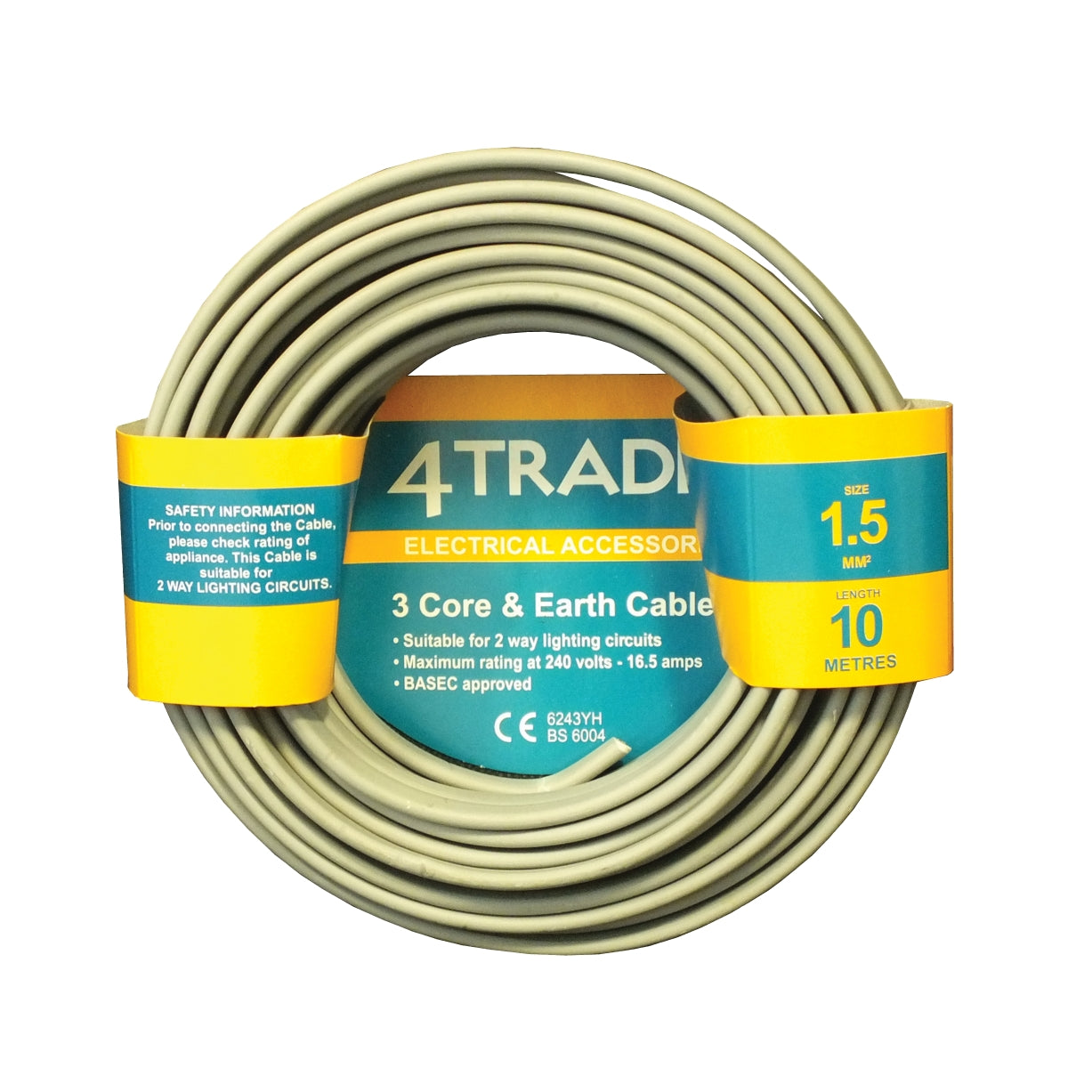 4TRADE CABLE BASEC 3C+E 6243Y 1.5MMX10M