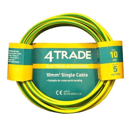 4TRADE CABLE SGL 6491X GR/YL 10.0MMX5M