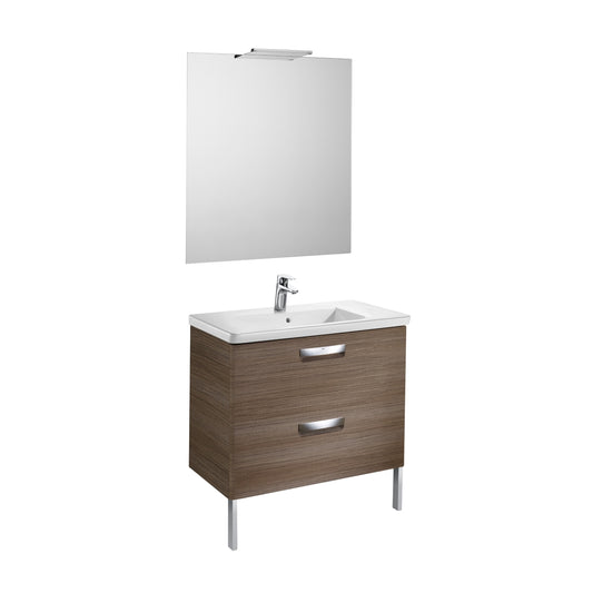 ROCA UNIK 600MM DARK WOOD B UNIT + BASIN
