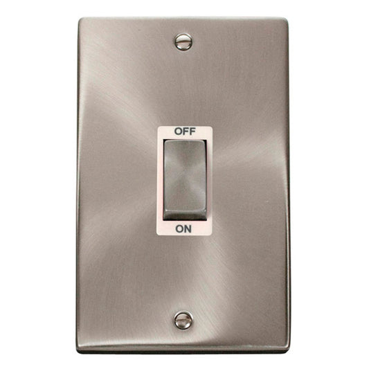 DECO VPSC502WH 45A INGOT 2 GANG DOUBLE P