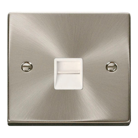 DECO VPSC125WH SINGLE TELEPHONE OUTLET -