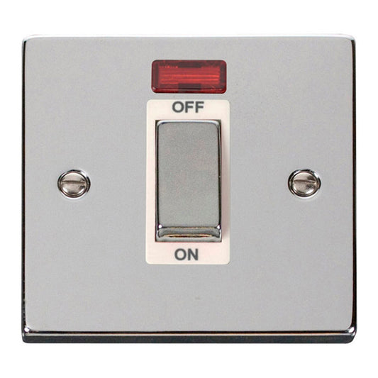 DECO VPCH501WH 45A INGOT 1 GANG DOUBLE P