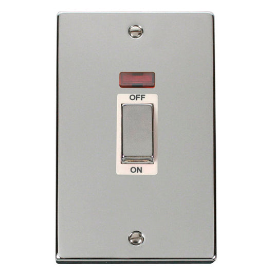 DECO VPCH503WH 45A INGOT 2 GANG DOUBLE P