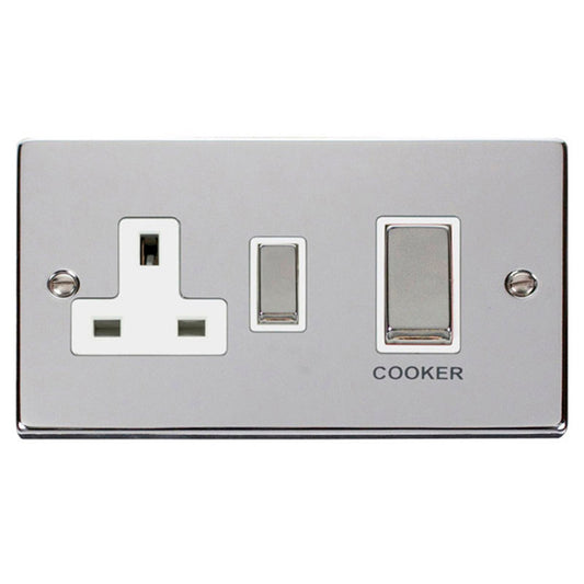 DECO VPCH504WH 45A INGOT 2 GANG DOUBLE P