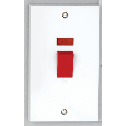 VIMARK V1301P 50A DP SW TALL & NEON RED