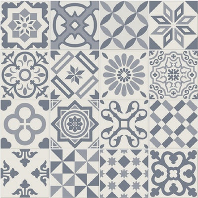 ANTIGUA BLUE PATCH CERAM TILE 200 X 200