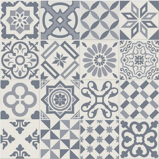 ANTIGUA BLUE PATCH CERAM TILE 200 X 200