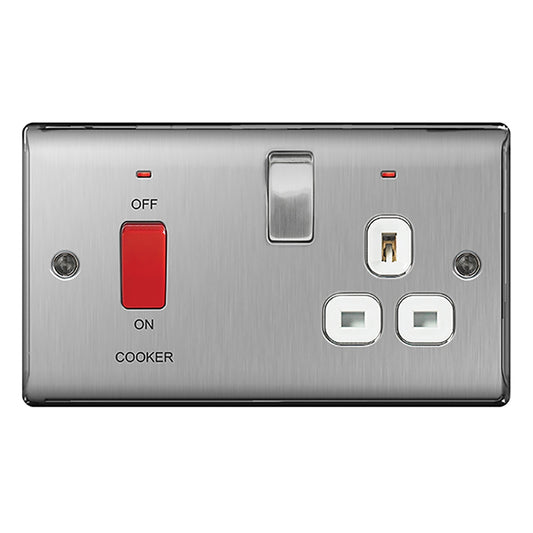 BG NBS70W-01 BRUSHED STEEL 45A COOKER CO