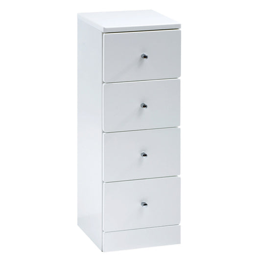 WHITE GLOSS 4 DRAWER UNIT