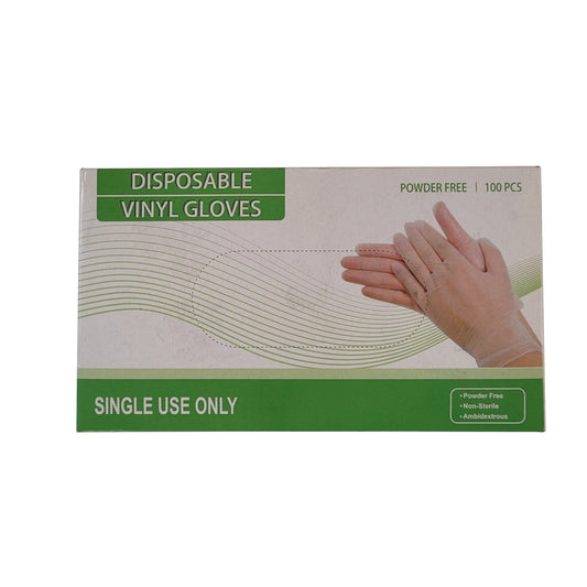 DISPOSABLE PVC GLOVES MEDIUM BX 100