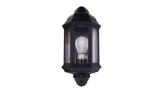 HALF COACH LANTERN POLYC PIR BLK L2835BK
