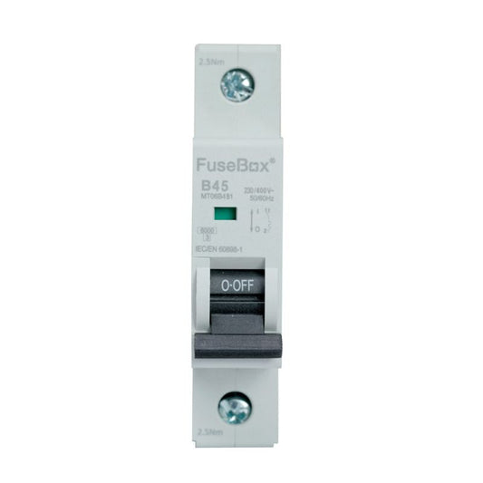 FUSEBOX 45A B CURVE MCB 6KA 1P MT06B451