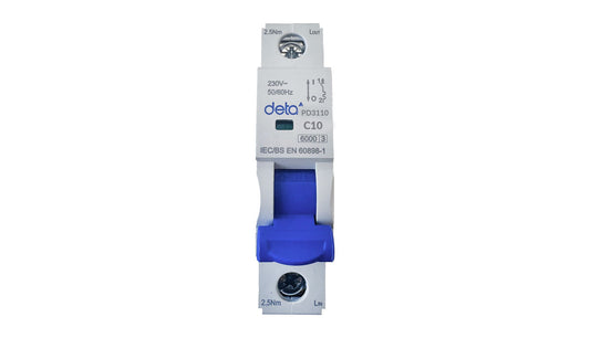 10A 6KA TYPE C CURVE MCB PD3110