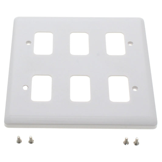 VIMARK CURVE G2705 6 GANG GRID PLATE