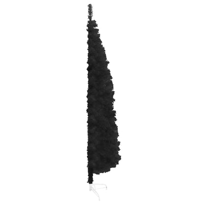 vidaXL Slim Artificial Half Christmas Tree with Stand Black 180 cm