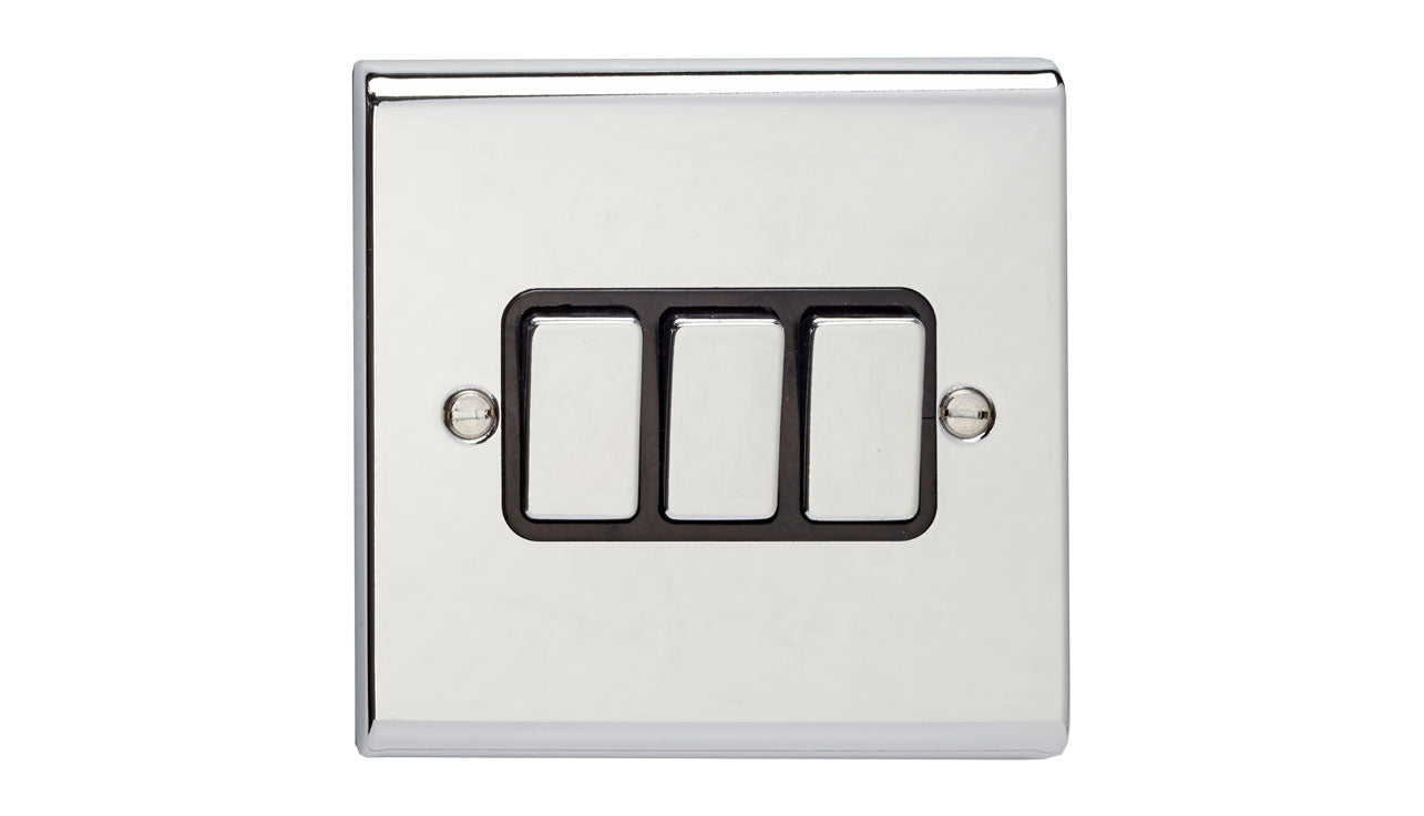 SL DECOR 3G 10AX PLATE SWITCH SD1205CHB