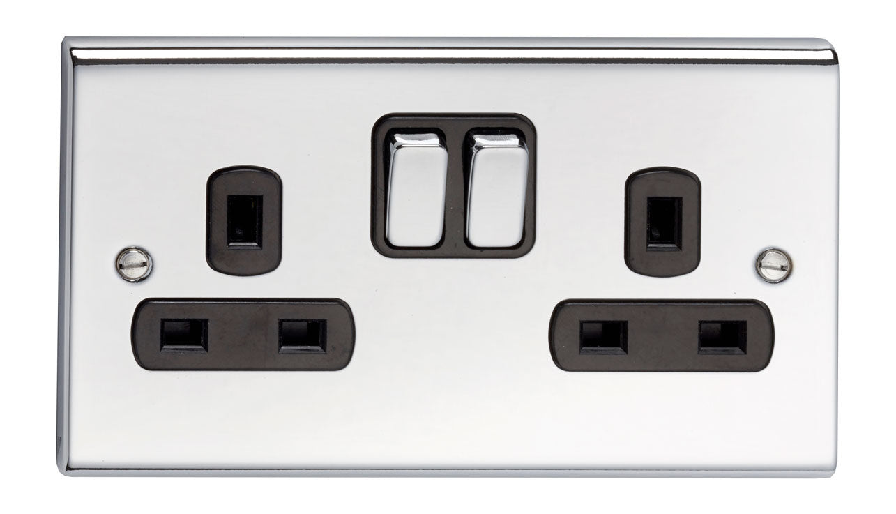 SL DECOR 2G 13A SWITCH SKT SD1209CHB