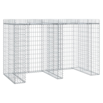 Gabion Wall for Garbage Bin 192x91x120 cm Galvanised Iron