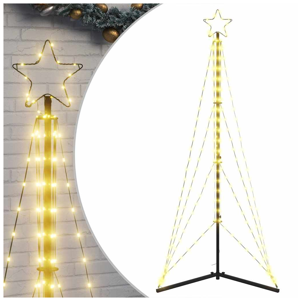 vidaXL Christmas Tree Light 363 LEDs Warm White 182 cm