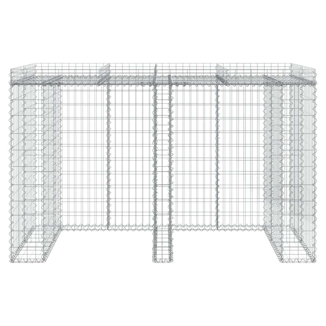 Gabion Wall for Garbage Bin 192x91x120 cm Galvanised Iron