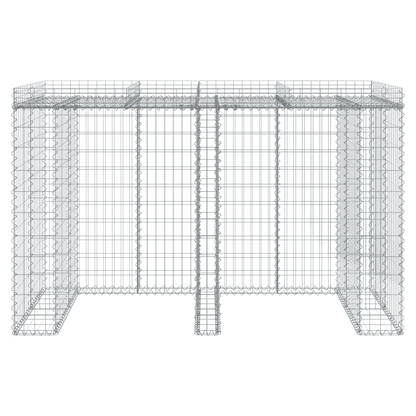 Gabion Wall for Garbage Bin 192x91x120 cm Galvanised Iron