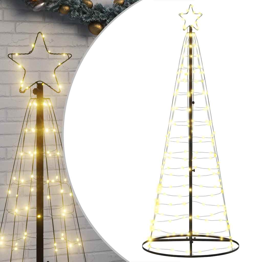 vidaXL Christmas Tree Light Cone 200 LEDs Warm White 182 cm