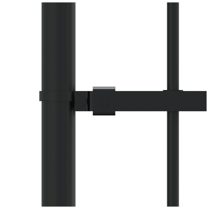 Garden Fence with Spear Top Black 115 cm Powder-coated Steel