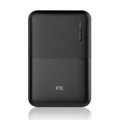 FX Power Bank 5000 mAh with Type C Input, Compitable with smartphones - Black