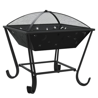 vidaXL Fire Pit with Poker 50 cm XXL Steel