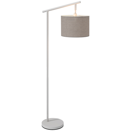HOMCOM Floor Lamp with 350� Rotating Lampshade, LED Bulb Included, Grey